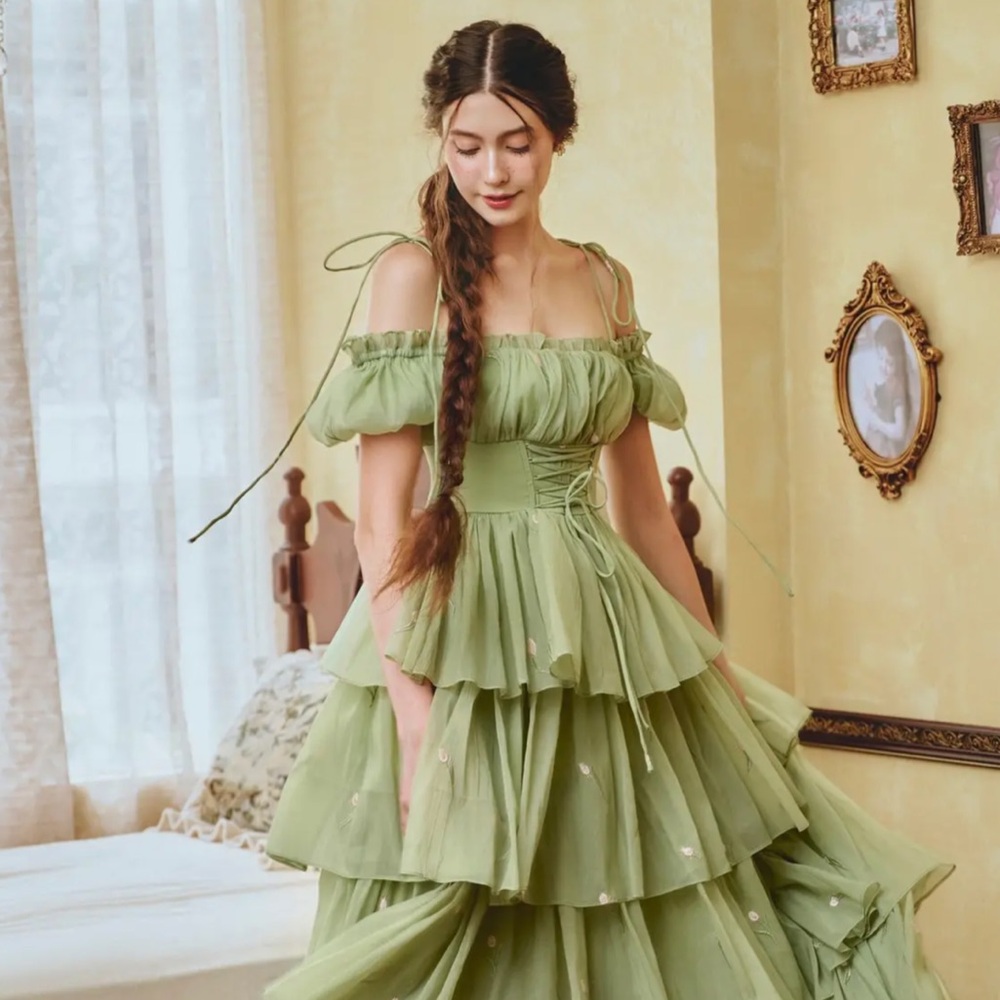 Chic Olive Tiered Maxi Dress